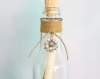 Message in a Bottle + BLANK PAPER Inside | Handwrite Your Own Message | Unique Handmade Thoughtful Sentimental Gift | Free Shipping