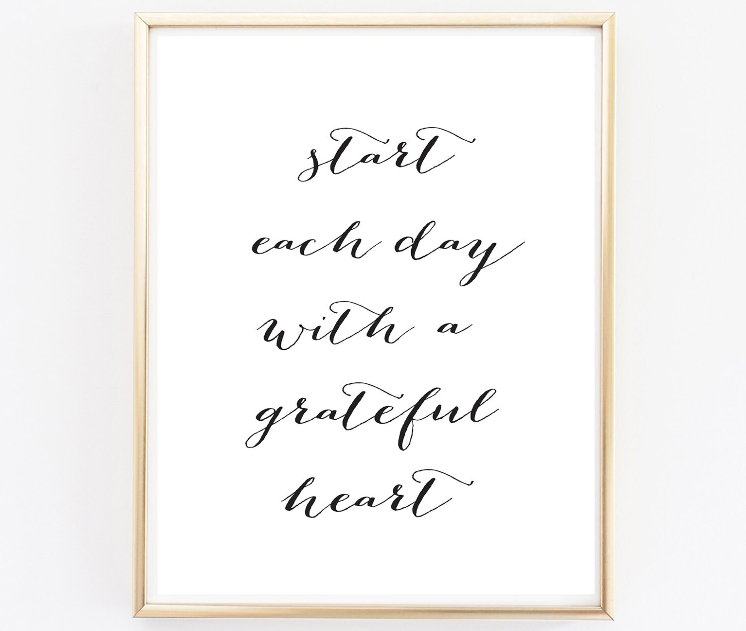 Start Each Day With a Grateful Heart Art Print 8x10 Inches - Etsy