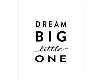 16x20 inches - Dream Big Little One - Art Print - Nursery