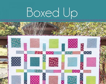 Boxed Up Quilt Pattern-Cluck Click Sew-4 Sizes-Layer Cake & Fat 1/4 Friendly