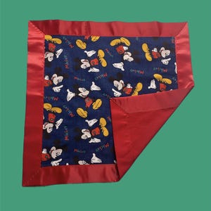 Lovey-Mickey Mouse w/Red Binding and Backing