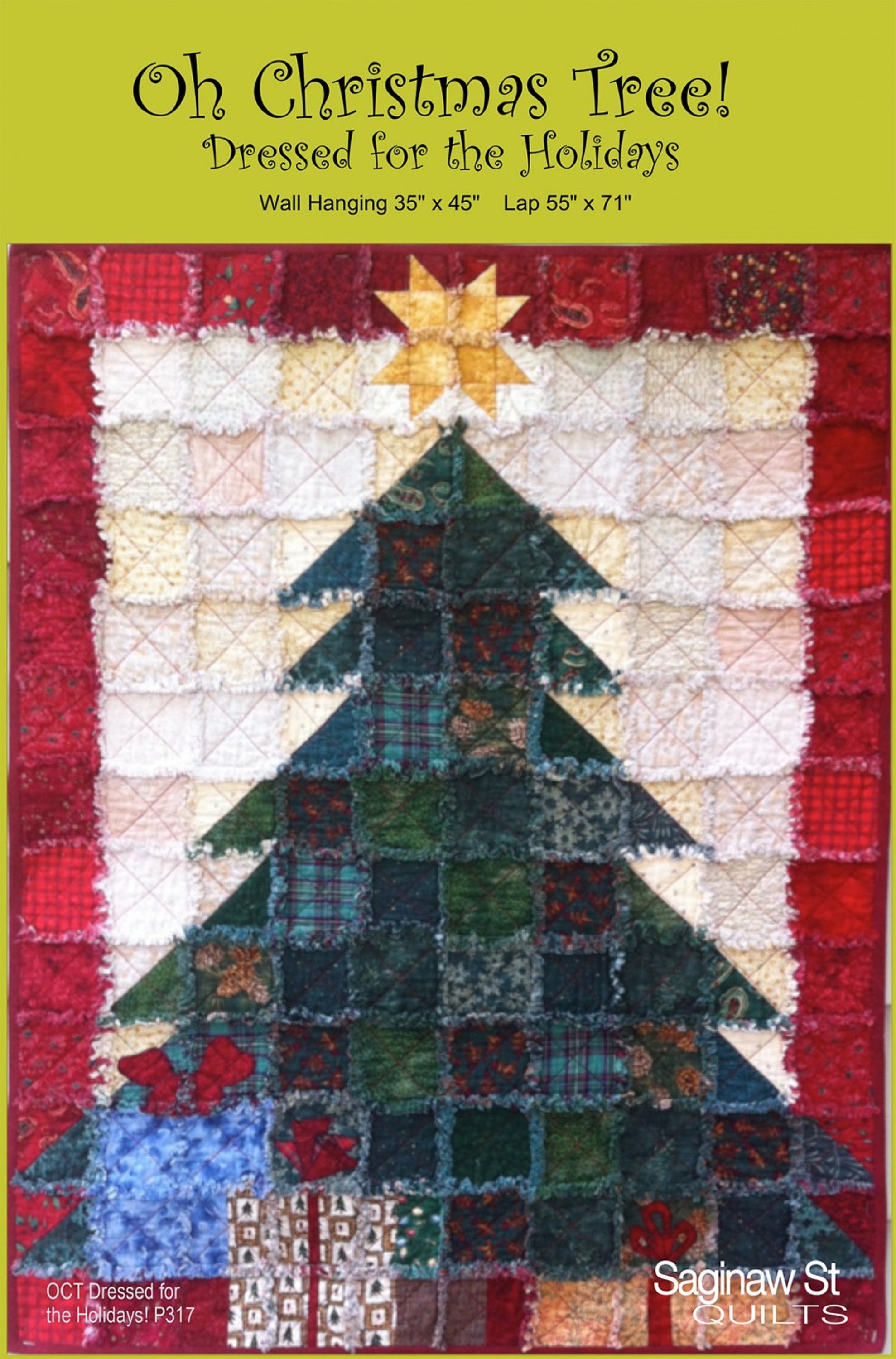 Oh Christmas Tree Rag Quilt Pattern by Saginaw St. Quilts Etsy