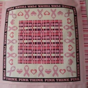 Breast Cancer &quot;Think Pink&quot; Panel by Windham Prints for Choice Fabrics