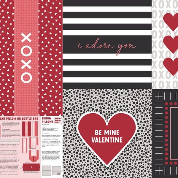 Valentine's Day Craft Panel-36" x 60"-Moda Fabrics