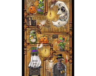 Tesoros del acolchado de 3 paneles Steampunk para Halloween
