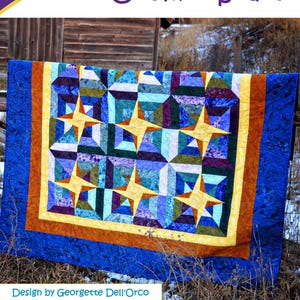 Cosmic Stars Quilt Pattern by Cozy Quilt Designs