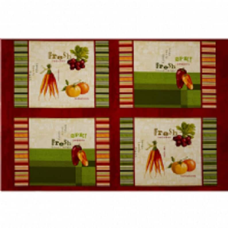Fresh and Tasty Placemat Panel by Wilmington Prints Etsy