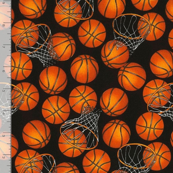 Basketballs & Hoops-Timeless Treasures-Fat Quarter