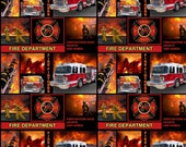 Firefighter Patchwork Blocks-Sykel Enterprises-Fat Quarter