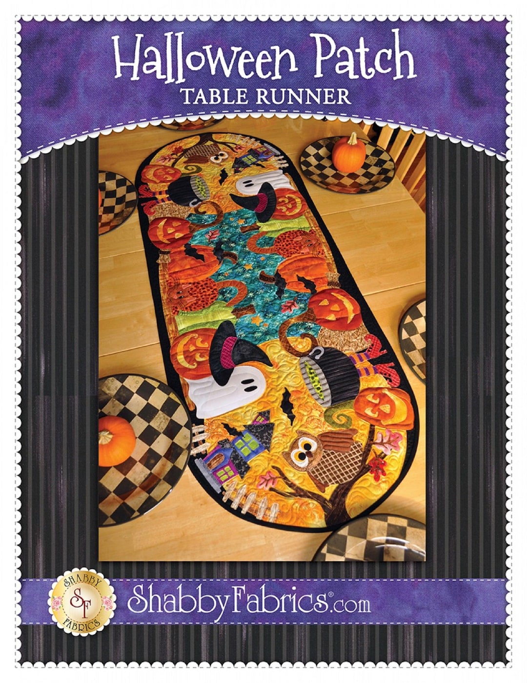 Halloween Patch Table Runner Pattern by Shabby Fabrics - Etsy