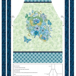 Butterfly Calypso Apron Panel by Benartex Fabrics