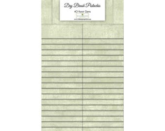 Jelly Roll - Pincel seco - Pistacho - Wilmington Prints - 40 tiras de 6,35 cm (2,5")