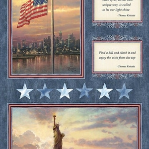 America Panel by Thomas Kinkade for Benartex Fabrics