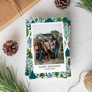 Holiday Photo Card | Christmas Tree Photo Card | Christmas Card Template | Customize with Corjl | Digital Download