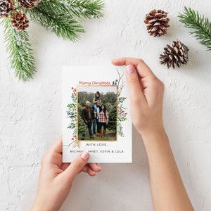 Merry Christmas Framed | Photo Card | Digital Template | Customize with Corjl | Instant Download