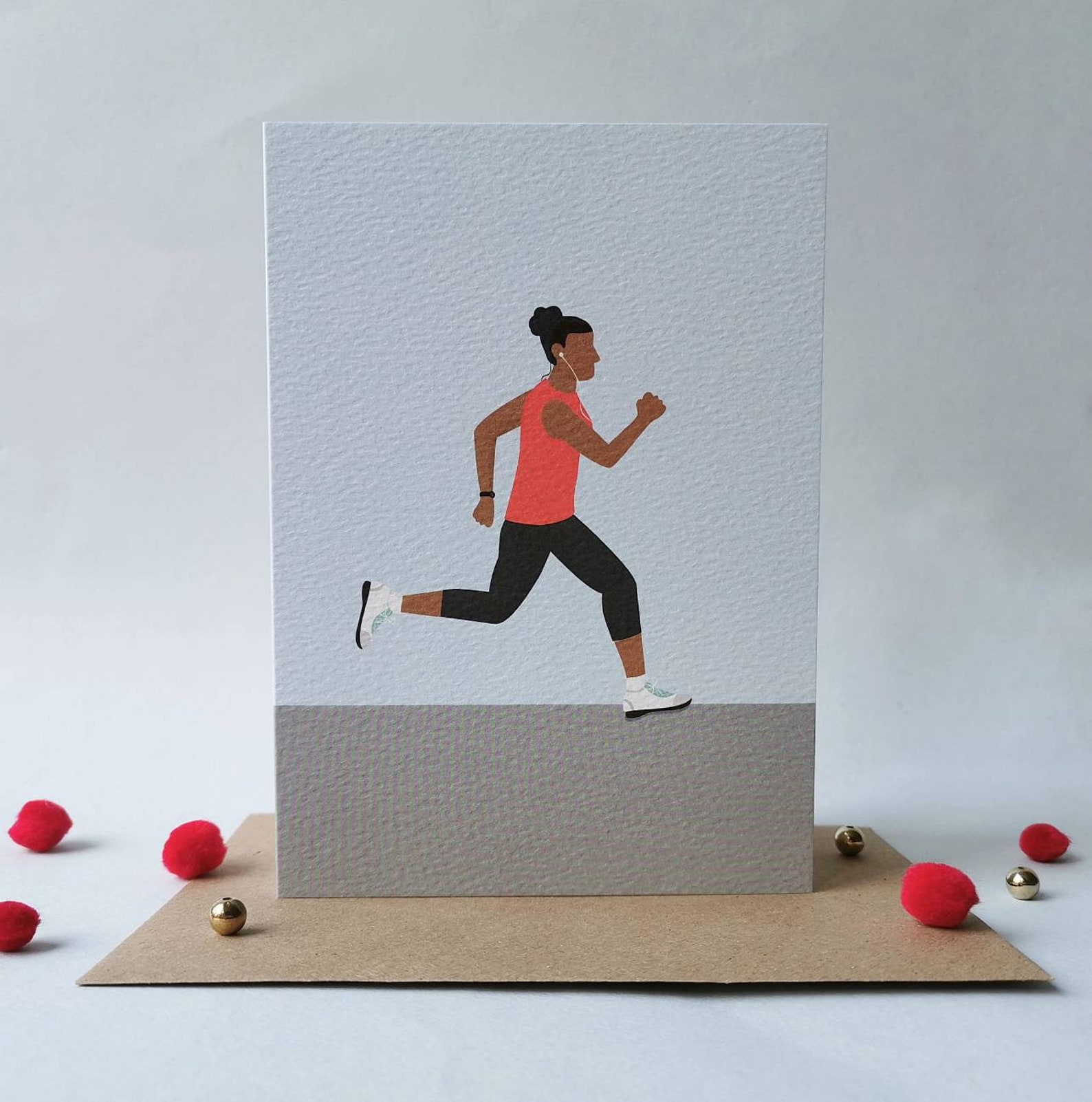 Running Birthday Card Running Card Running Card for Her Etsy