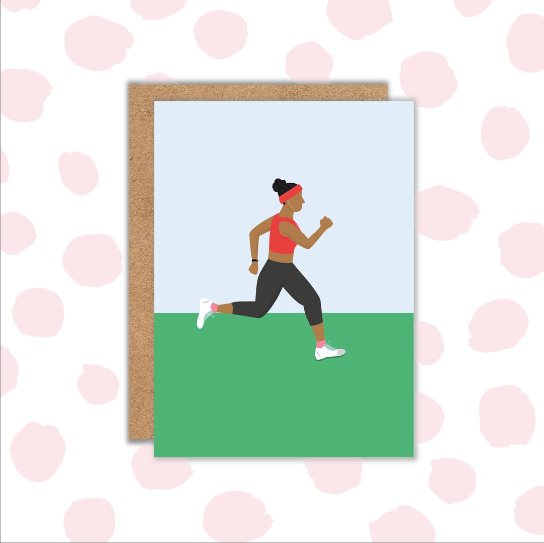 Running Birthday Card Running Card Running Card for Her Etsy UK