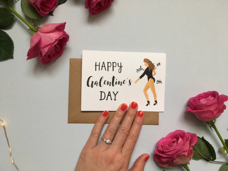 Card For Friend Put A Ring On It Beyonc\u00e9 Card Galentine/'s Day Card Single Ladies Card Funny Valentine/'s Day Card