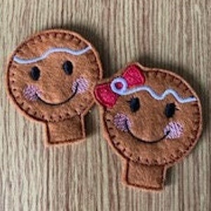 576. Lebkuchen Junge/Mädchen Bleistift Topper.