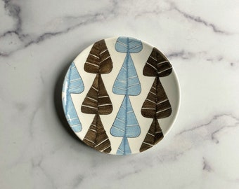 Vintage Ernestine Salerno Lunch Plates - Hand-Painted Mid-Century Italian Ceramic,  Rare 1950s Collectibles, Gift