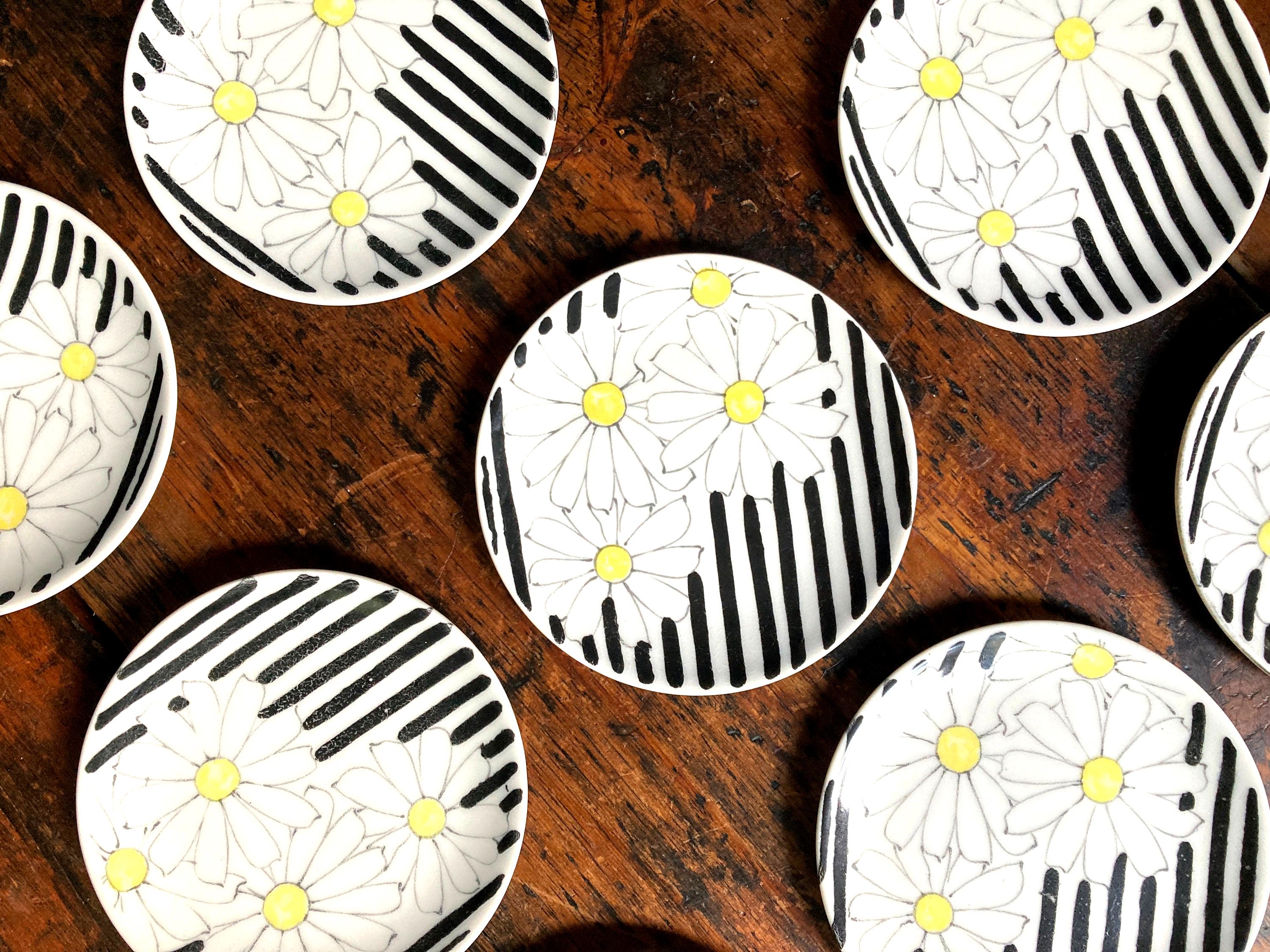 Ernestine Salerno Dessert Plates (set of 2): Mid-century Italian