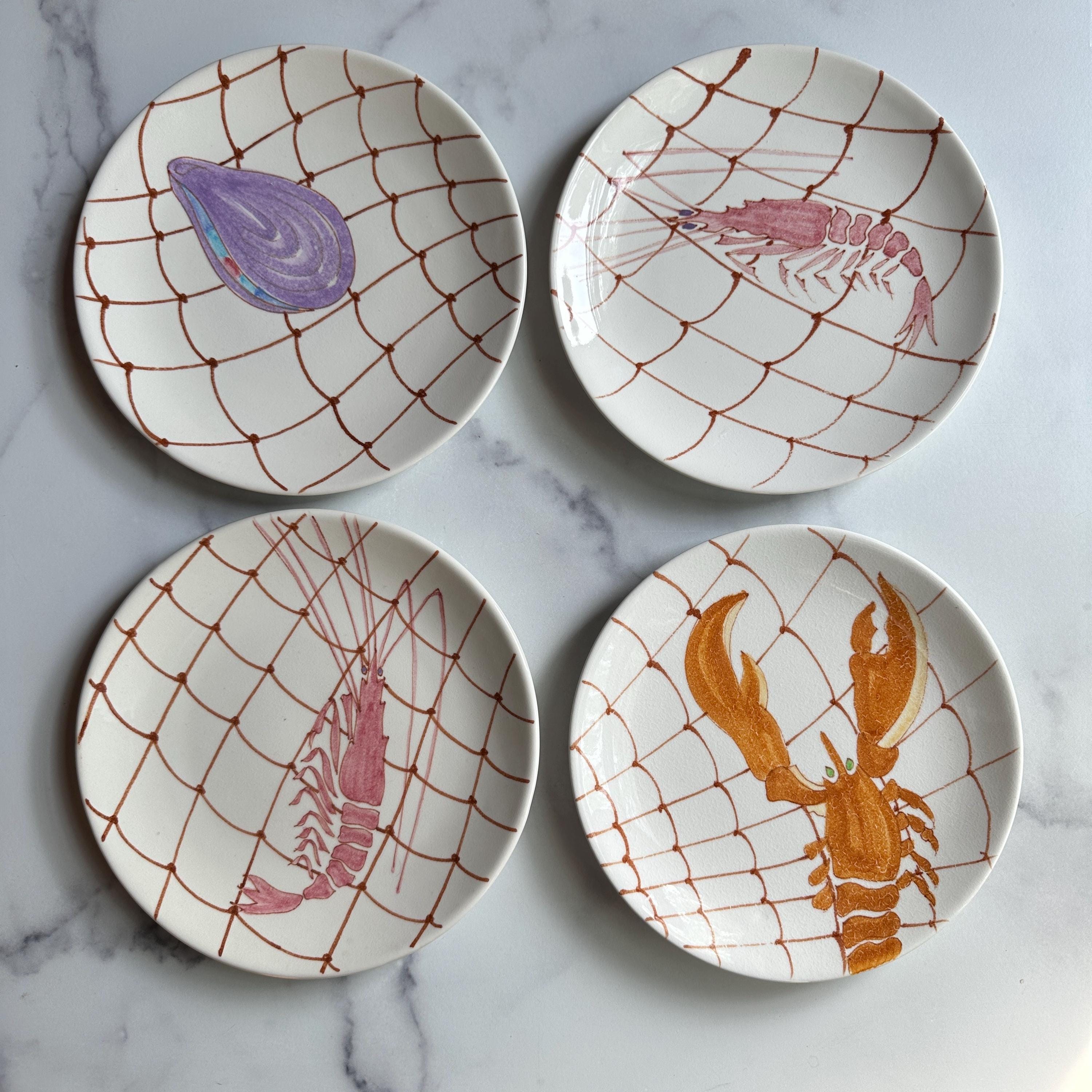 ロブスター装飾の手作り皿 ロブスター装飾の手作り皿 ロブスター装飾の手作り皿 ロブスター装飾の