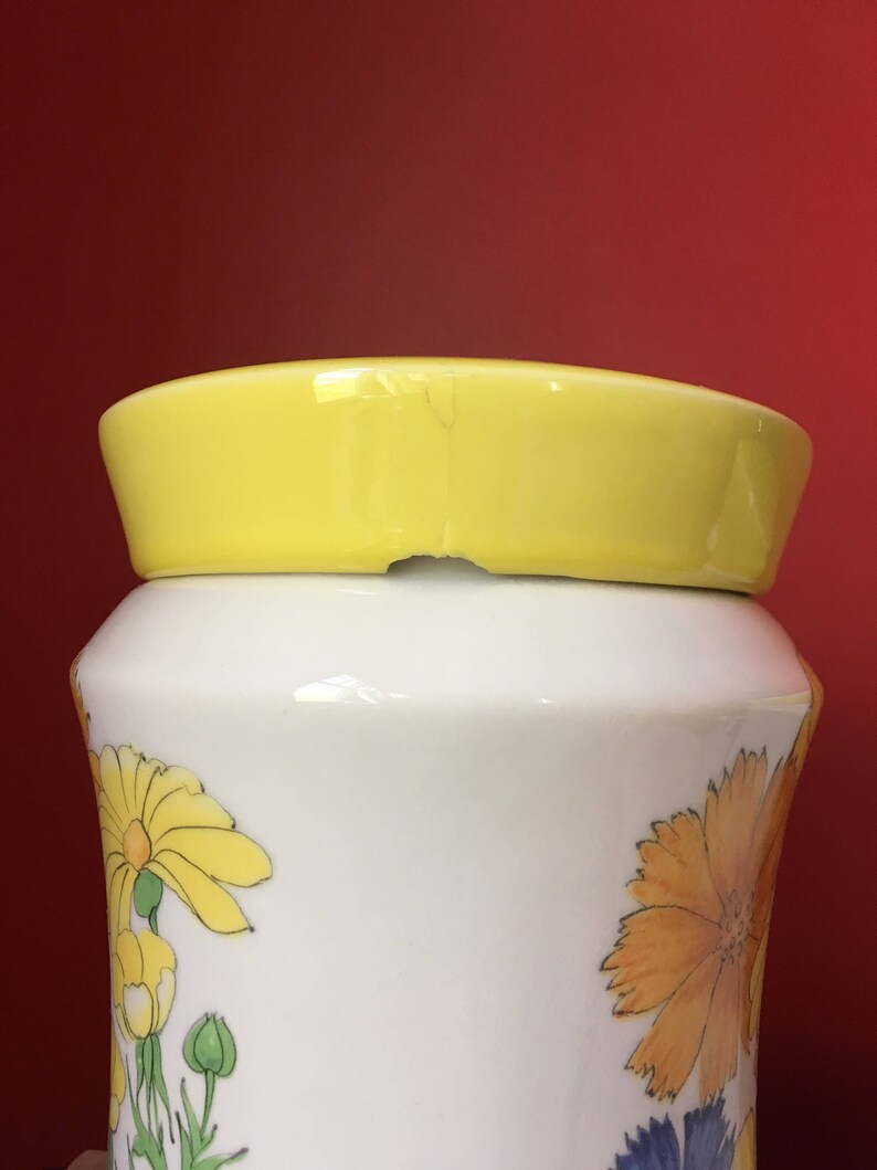 Kitchen Canisters Ernestine Salerno Floral Kitchen Canister Etsy