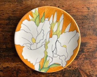 Cossa Italy Mid-Century Calla Lily Lunch Plate: Italian Pottery