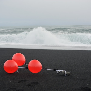 Red * Photographic Art * Black Sand Beach * Iceland * Motion