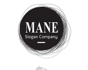 black and white vintage logo template premade logo acorn etsy