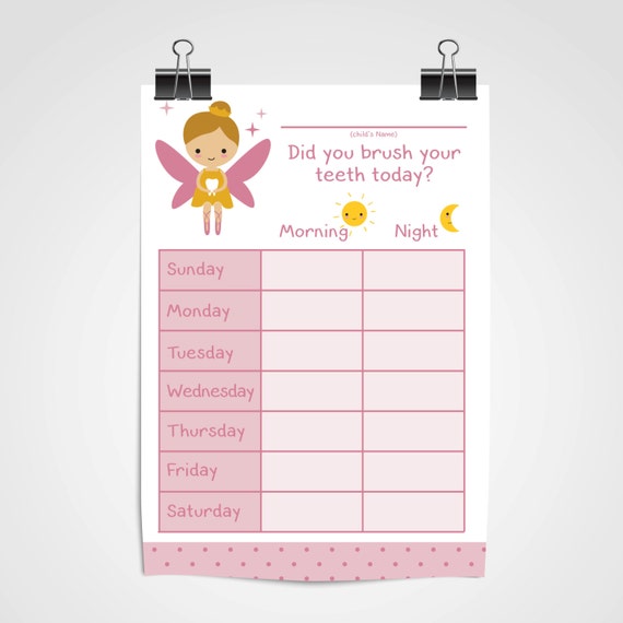 Children S Tooth Brushing Chart