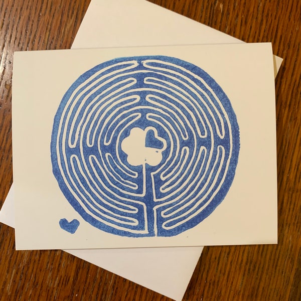 Labyrinth Block Print Notecards