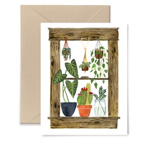 Houseplants in the Window Greeting Card
