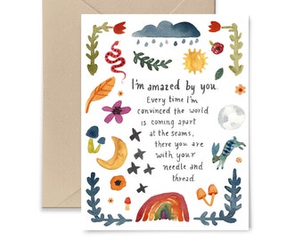 I'm Amazed By You Greeting Card by Little Truths Studio