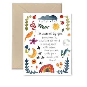 I'm Amazed By You Greeting Card by Little Truths Studio