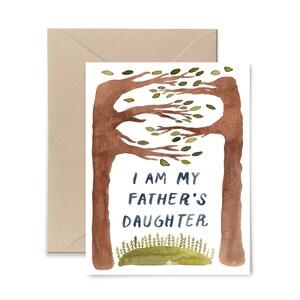 Soy la hija de mi padre Tarjeta de felicitación del día del padre, tarjeta de acuarela de Little Truths Studio