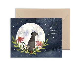 Karte über So viel Liebe, Haustier Tod, Hund Sympathie, Haustier Liebe, Verlust des besten Freundes, Trauer, Notizkarte von Little Truths Studio