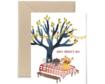 Picnic Mother's Day Card, Thoughtful Mother's Day Card for Mom, Meaningful Card for Mum, Nature Outdoor Lover Card