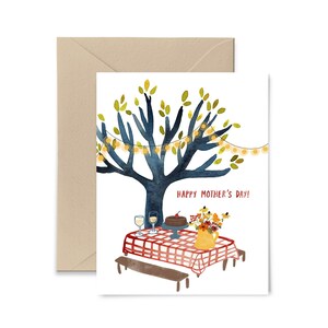 Picnic Mother's Day Card, Thoughtful Mother's Day Card for Mom, Meaningful Card for Mum, Nature Outdoor Lover Card image 1