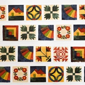 Quilt Blocks Washi Tape, Colorful Paper Craft Tape for Bullet and Art Journaling by Little Truths Studio