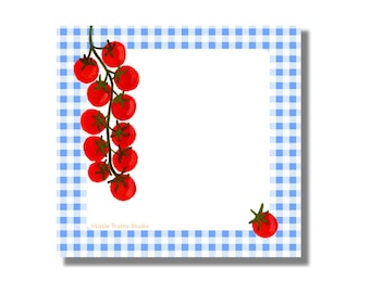 Tomato Vines Sticky Notes, Cute Cherry Tomato Post-It Notes