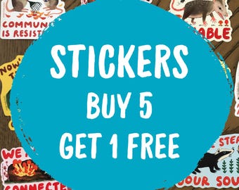 Stickers Buy 5 Get 1 Free, Your Choice, Water Bottle Decal, Laptop Sticker by Little Truths Studio