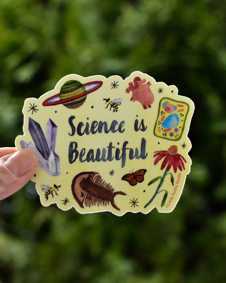 Science Is Beautiful Sticker, Science Nerd, Science Lover, STEM, Gifts for Scientists, Researchers, Gifts for Teachers, Gifts for Students image 1