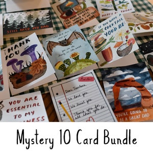 Mystery Greeting Card Bundle, Surprise Grab Bag, 10 cards by Little Truths Studio