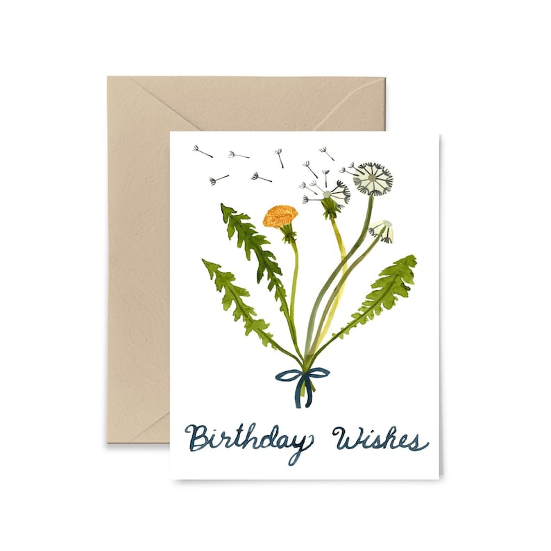 Dandelion Wishes birthday card