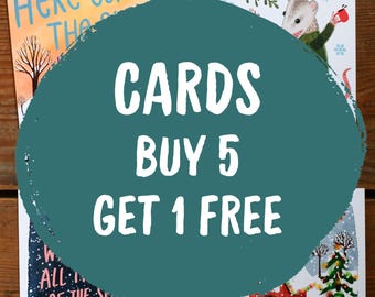 Greeting Cards Your Choice Buy 5 Get One Free, Blank Cards by Little Truths Studio