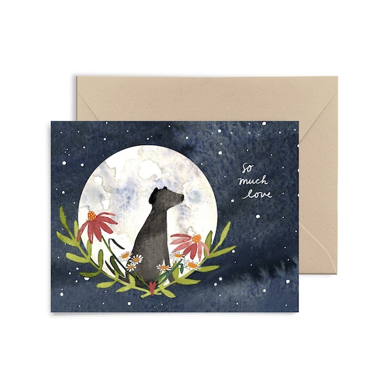 So Much Love Card, Pet Death, Dog Sympathy, Pet Love, Best Friend Loss, Pet Grief,  notecard by Little Truths Studio