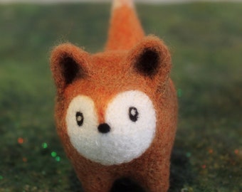 Little fox, needle felting Art doll