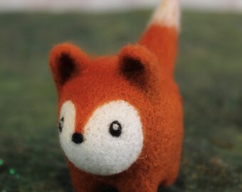 Little fox, needle felted art doll