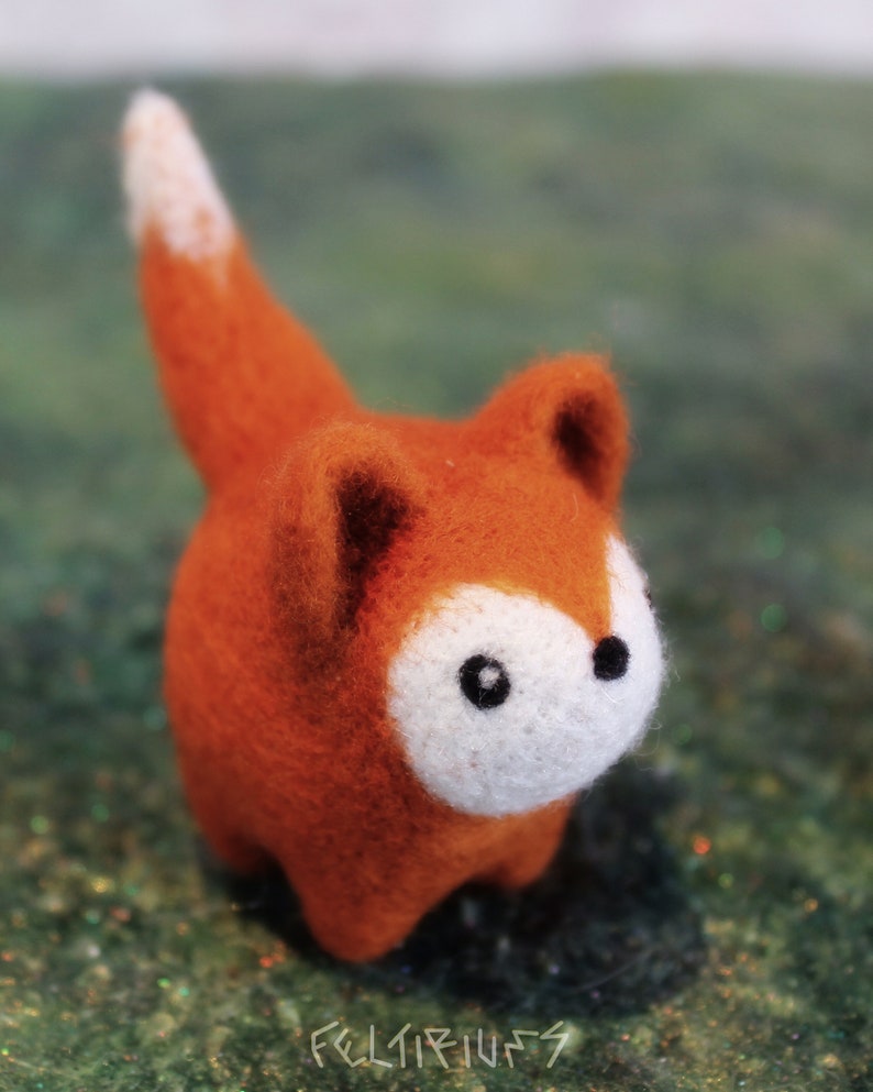 Little fox, needle felted art doll image 1
